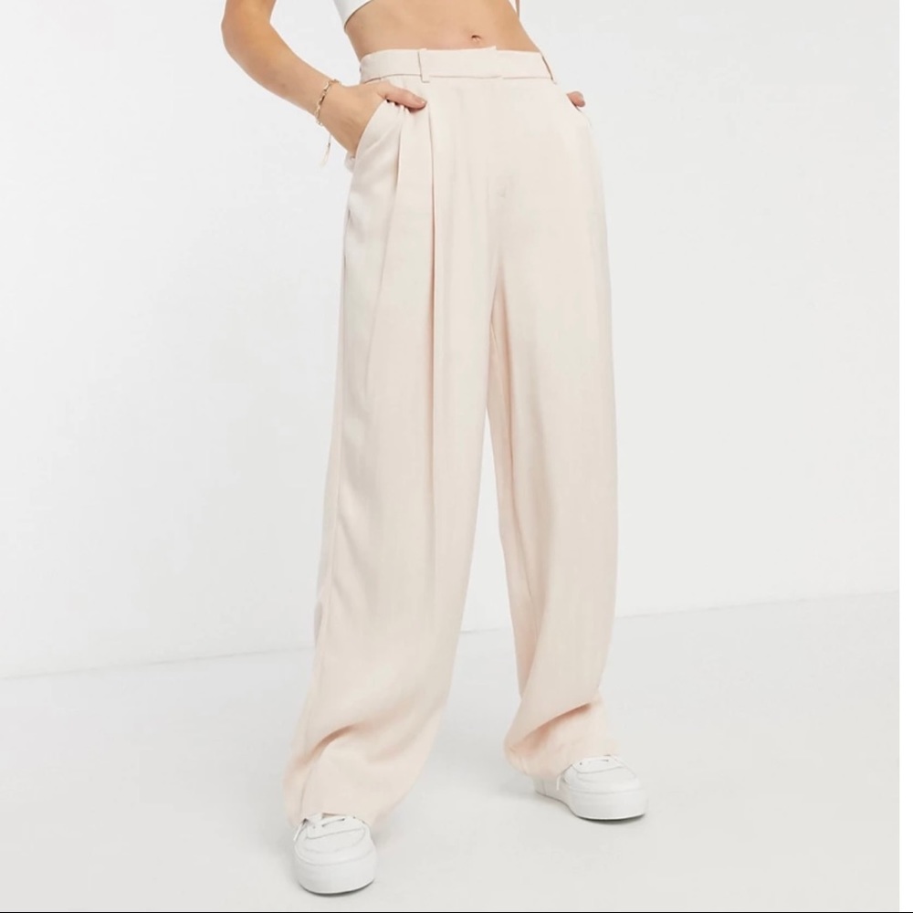 TOPSHOP NUDE WIDE LEG PANTS NWT SIZE 12